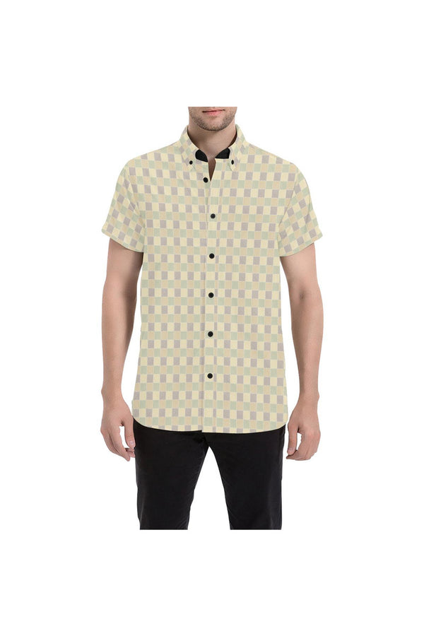 Summer Mosaic Men's All Over Print Short Sleeve Shirt (Model T53) - Objet D'Art