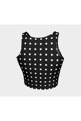 Black and White Polka Athletic Top - Objet D'Art