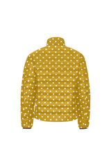 Polka Dot Unisex Stand Collar Padded Jacket - Objet D'Art