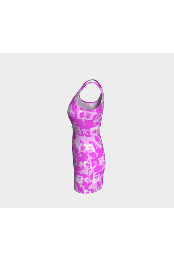 PInk Adinkra Bodycon Dress - Objet D'Art