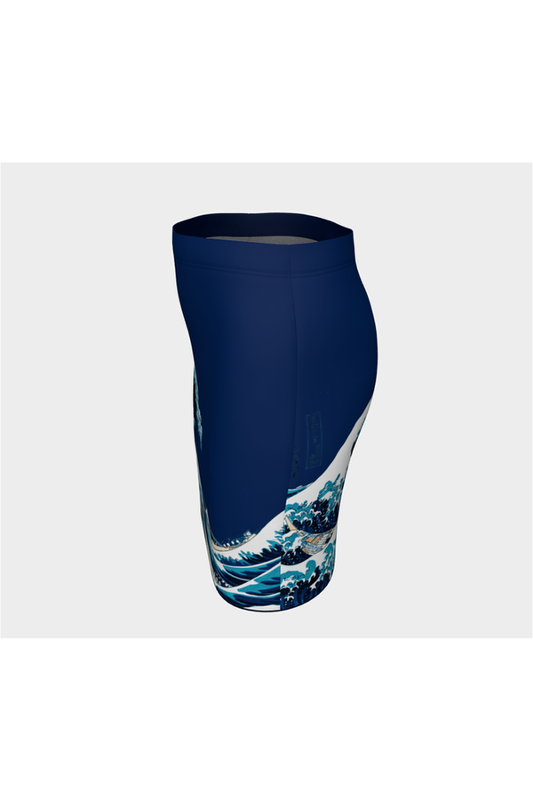 Great Wave Off Kanagawa Fitted Skirt - Objet D'Art