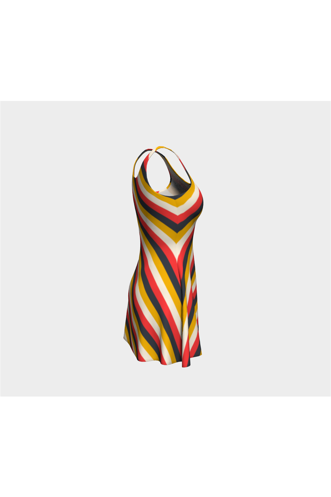 Bold Sultry Stripes Flare Dress - Objet D'Art Online Retail Store