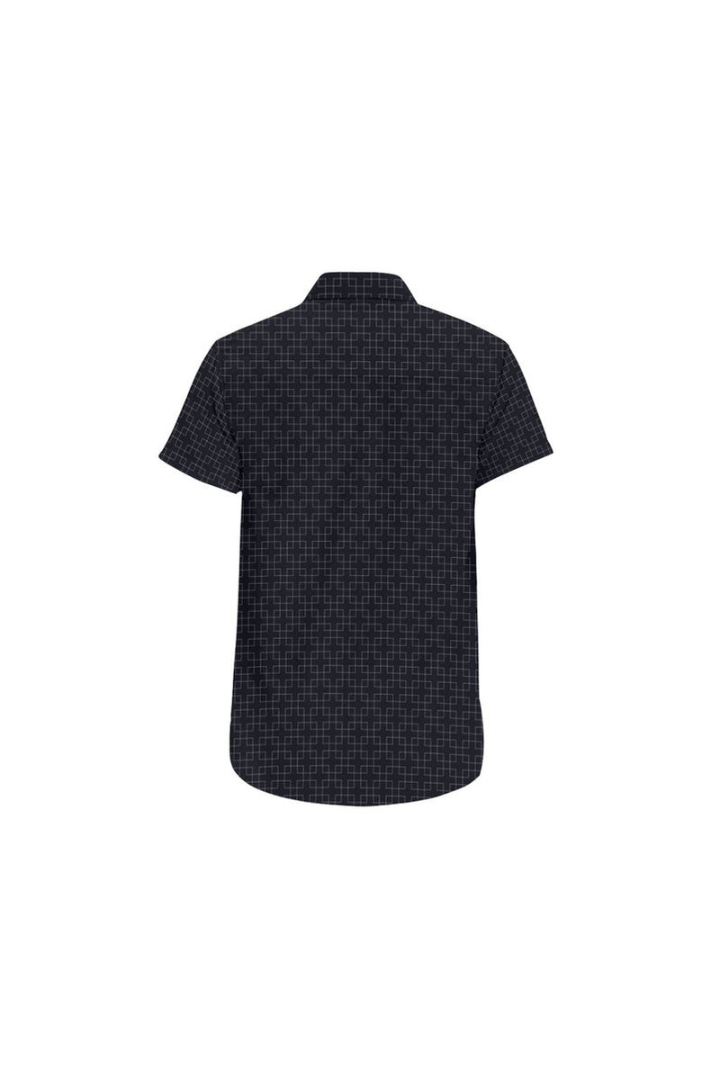 Overlapping Matrix Men's All Over Print Short Sleeve Shirt - Objet D'Art Online Retail Store
