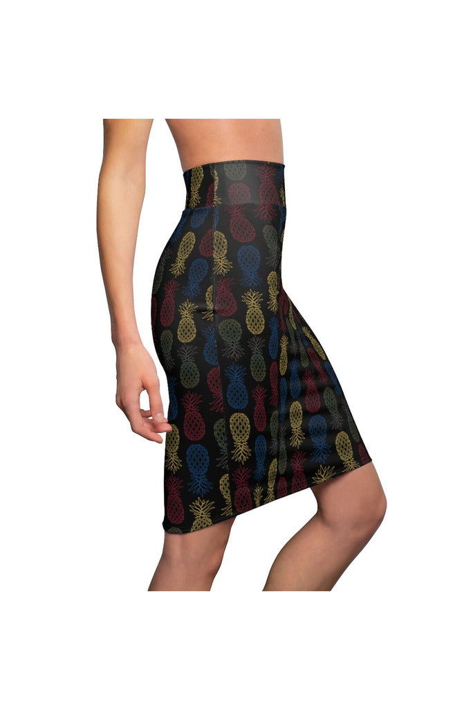 Pineapple Panache Women's Pencil Skirt - Objet D'Art