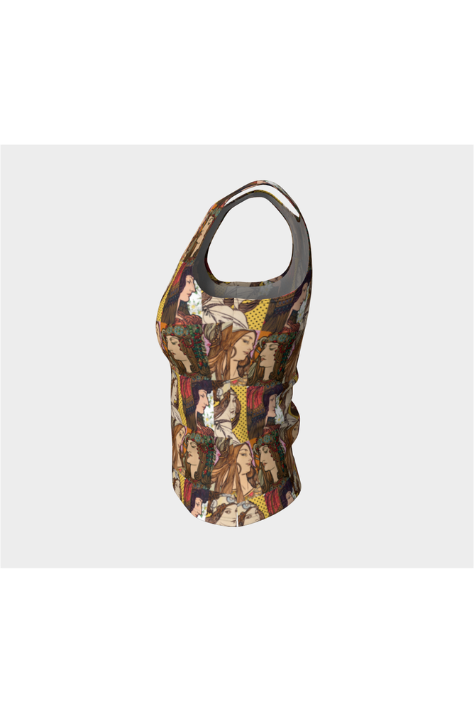 Art Nouveau Fitted Tank Top - Objet D'Art