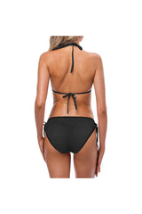 bw stripes Custom Bikini Swimsuit (Model S01) - Objet D'Art