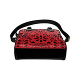 Red Papel Picado Shoulder Handbag (Model 1634) - Objet D'Art