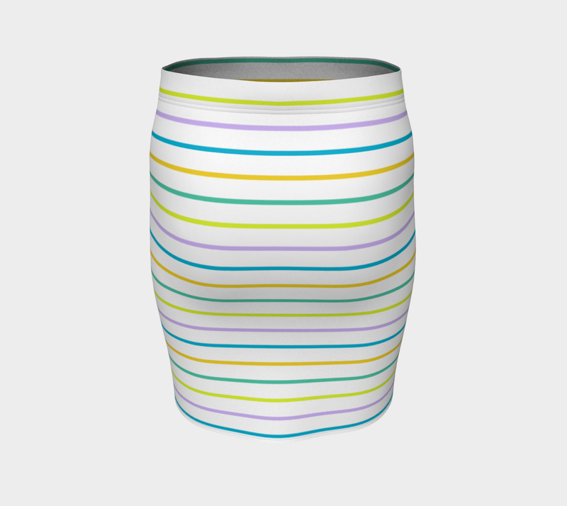 Striped Fitted Skirt - Objet D'Art