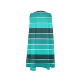 ted teal print 2 Sleeveless A-Line Pocket Dress (Model D57) - Objet D'Art