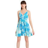 Spaghetti Strap Sleeveless Falred Hem Short Dress - Objet D'Art
