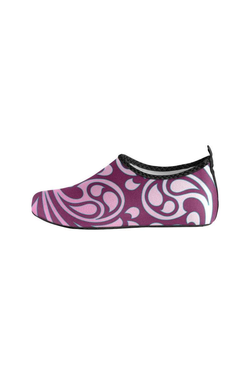 water shoe scroll Women's Slip-On Water Shoes (Model 056) - Objet D'Art