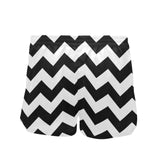 zig zag bw bikini Women's Mid-Length Board Shorts (Model L55) - Objet D'Art