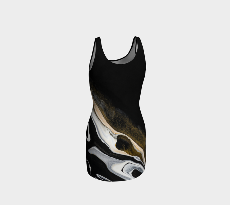 Liquid Earth Bodycon Dress - Objet D'Art