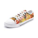 Roses by Pierre Renoir Unisex Low Top Canvas Shoes - Objet D'Art