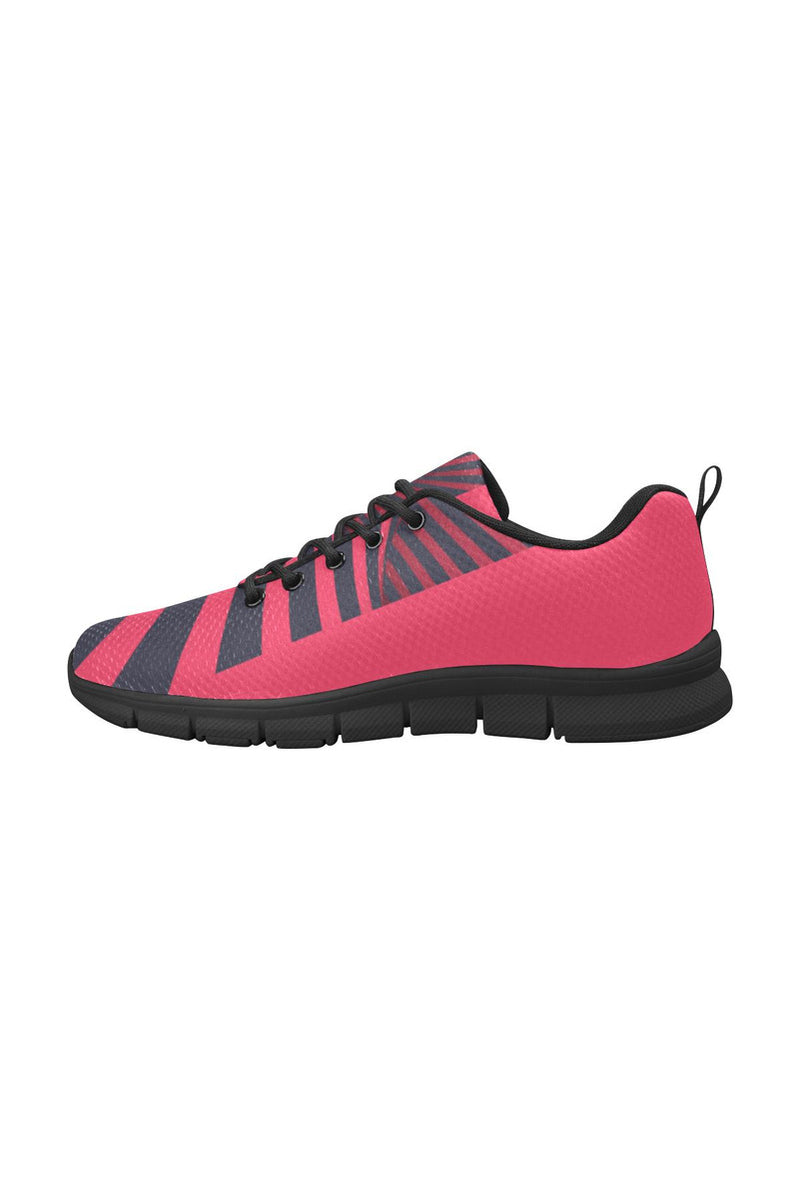 Peacock Pink Women's Breathable Running Shoes (Model 055) - Objet D'Art