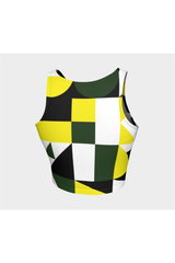 Green Abstract Athletic Top - Objet D'Art