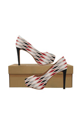 Diamond Pattern Women's High Heels (Model 044) - Objet D'Art