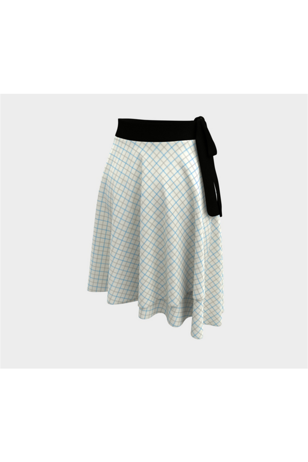 H. M. Kemp Blue/Gray Tattersall Wrap Skirt - Objet D'Art