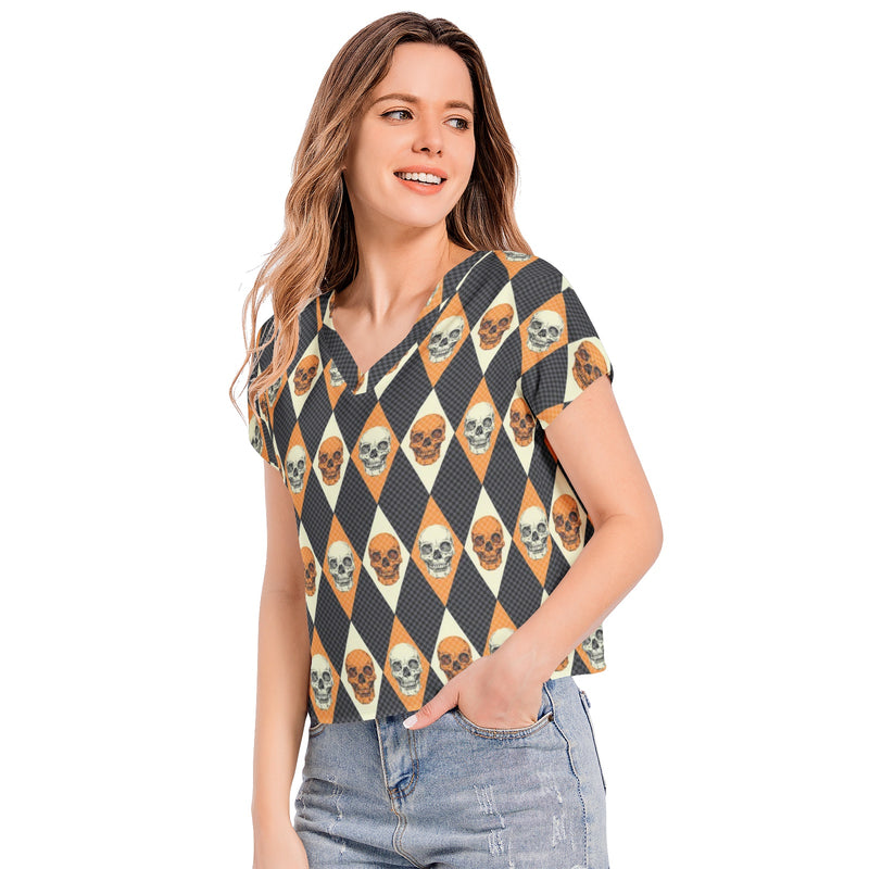 Batwing Sleeve V-Neck Top - Objet D'Art