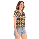 Batwing Sleeve V-Neck Top - Objet D'Art