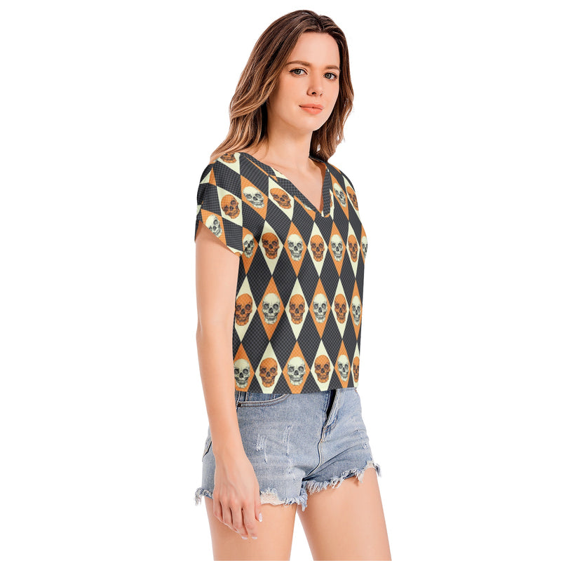 Batwing Sleeve V-Neck Top - Objet D'Art