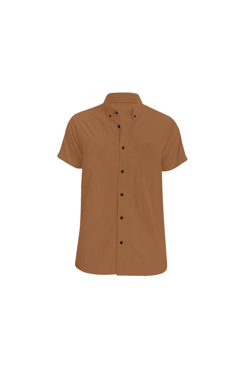 Orange Tiger Men's All Over Print Short Sleeve Shirt/Large Size (Model T53) - Objet D'Art
