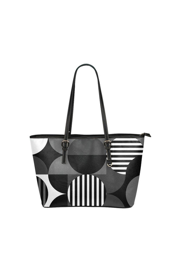 Bauhaus Black Leather Tote Bag/Small - Objet D'Art