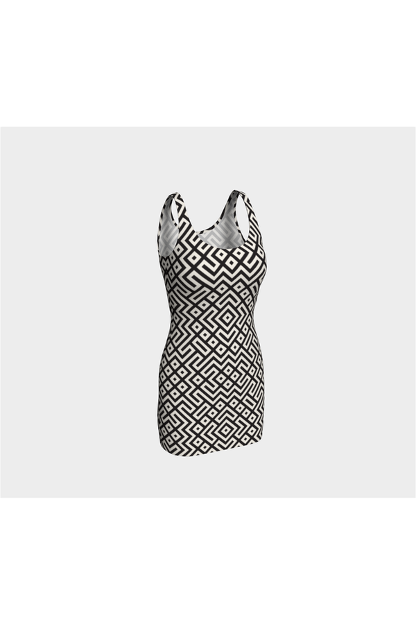 Geo Mazing Bodycon Dress - Objet D'Art