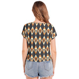 Batwing Sleeve V-Neck Top - Objet D'Art