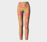 Dark Pink and Green Yoga Leggings - Objet D'Art
