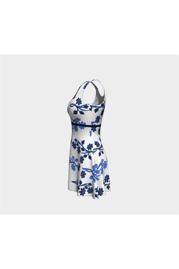 White Floral Flare Dress - Objet D'Art
