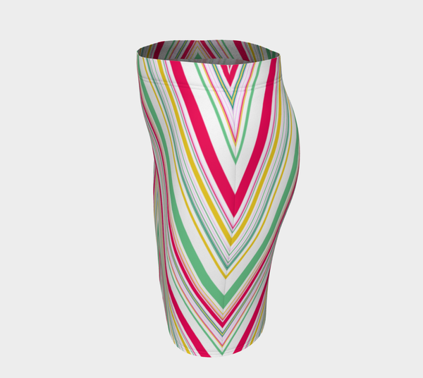 Chevron Striped Fitted Skirt - Objet D'Art