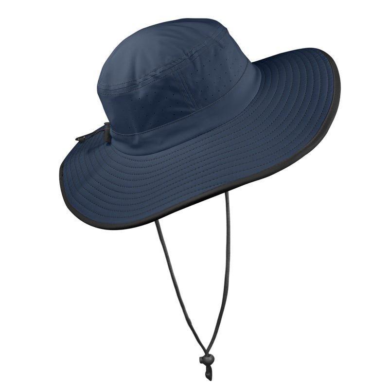 dark blue print 2 Wide Brim Bucket Hat - Objet D'Art