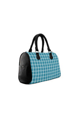 Tattersall Blue Boston Handbag - Objet D'Art