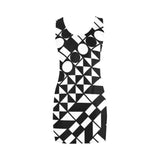 bias geo bw print 2 Medea Vest Dress (Model D06) - Objet D'Art