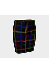 Spectral Plaid Fitted Skirt - Objet D'Art
