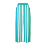 biscayne atoll white pattern print Women's Wide Leg Lounge Pants (Model L77)