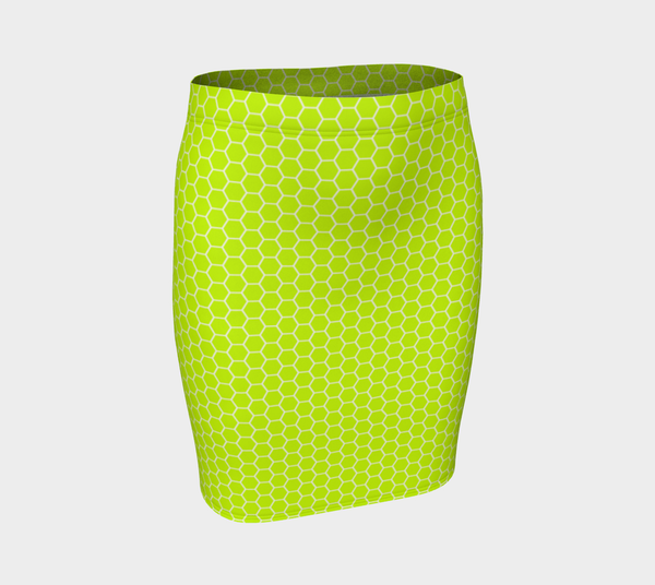 Neon Green Fitted Skirt - Objet D'Art