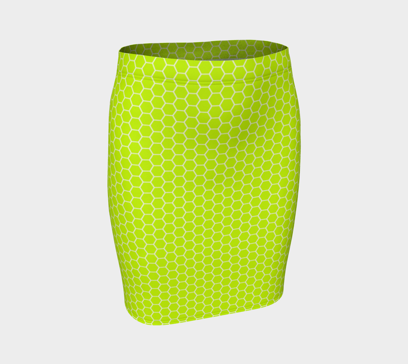 Neon Green Fitted Skirt