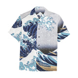 THE GREAT WAVE OFF KANAGAWA Hawaiian Shirt with Chest Pocket - Objet D'Art