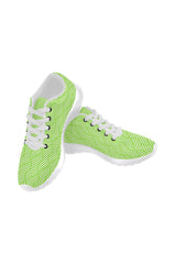 Maze Green White Women’s Running Shoes (Model 020) - Objet D'Art