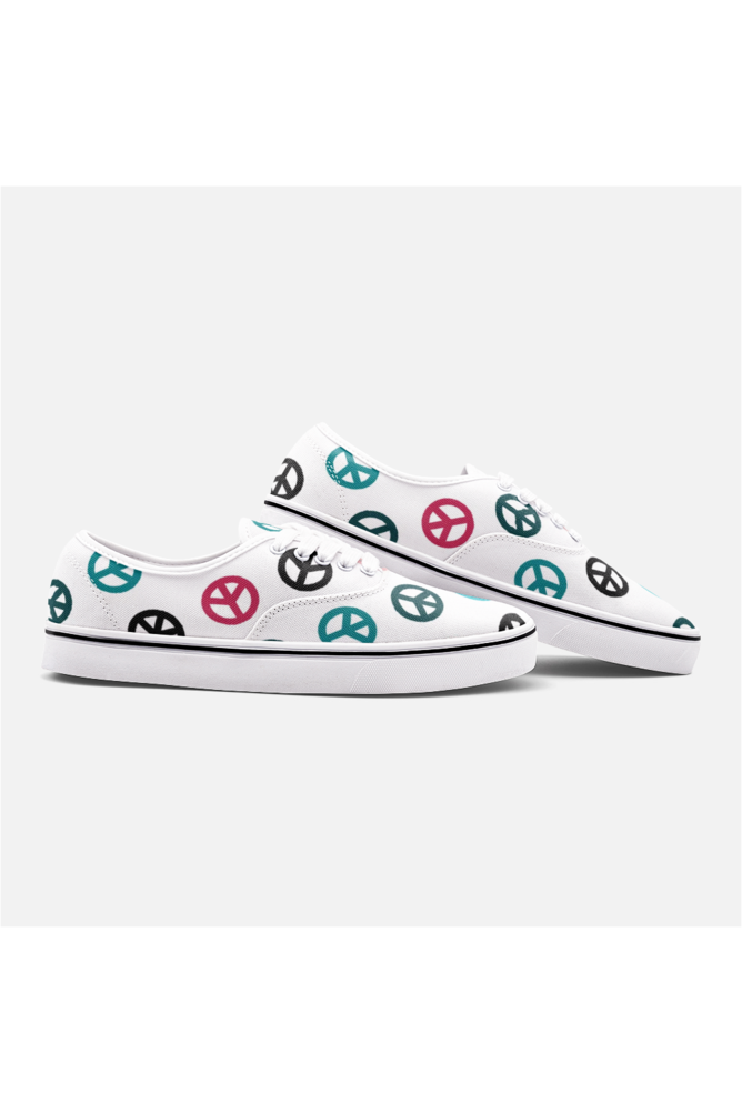 Peace Unisex Canvas  Sneakers - Objet D'Art