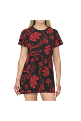 Crimson Creation T-Shirt Dress - Objet D'Art