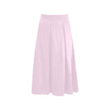 Pink Mnemosyne Women's Crepe Skirt (Model D16) - Objet D'Art