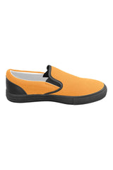 Turmeric Timbre Men's Slip-on Canvas Shoes (Model 019) - Objet D'Art