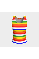 Rainbow Riff Fitted Tank Top - Objet D'Art