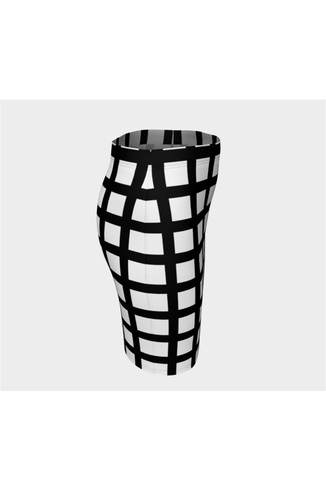 Square Biz Fitted Skirt - Objet D'Art