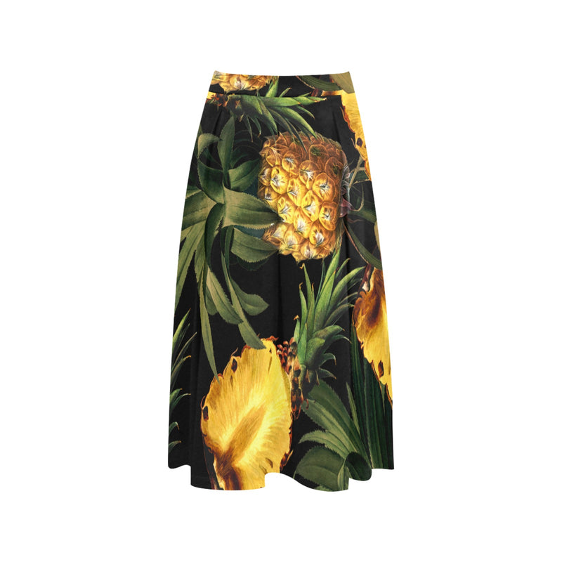 Pineapple Midnight Mnemosyne Women's Crepe Skirt - Objet D'Art