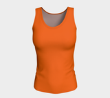Orange Floral Fitted Tank Top - Objet D'Art