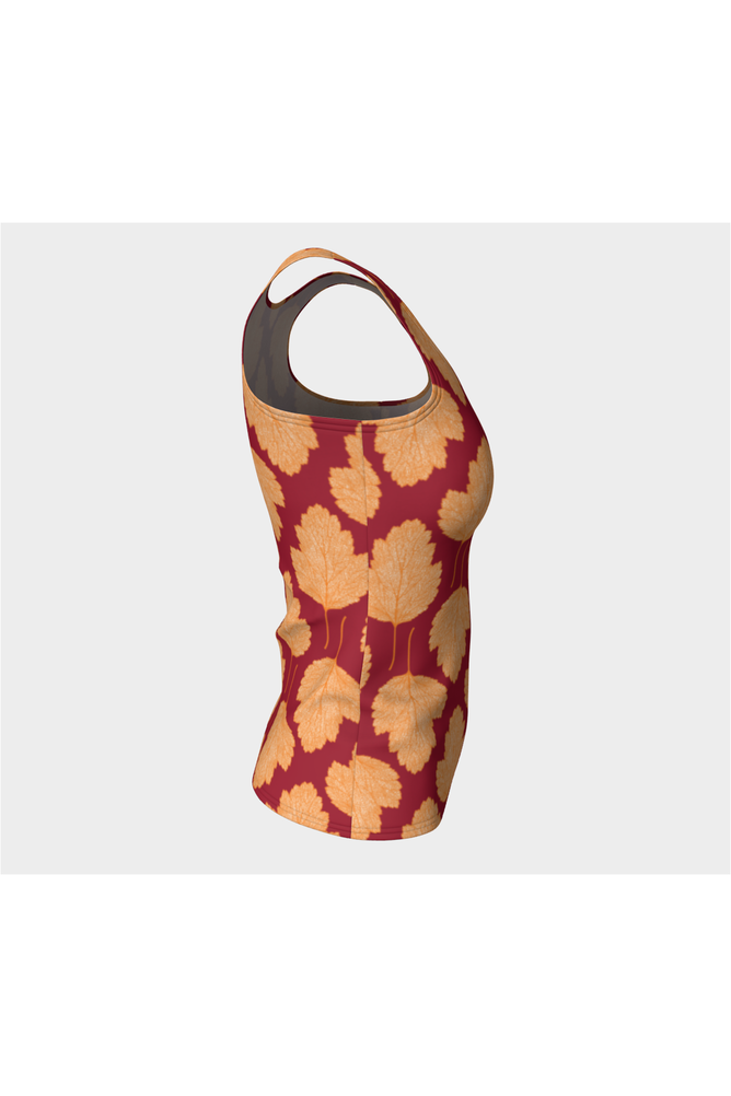 Autumn Leaf Fitted Tank Top - Objet D'Art